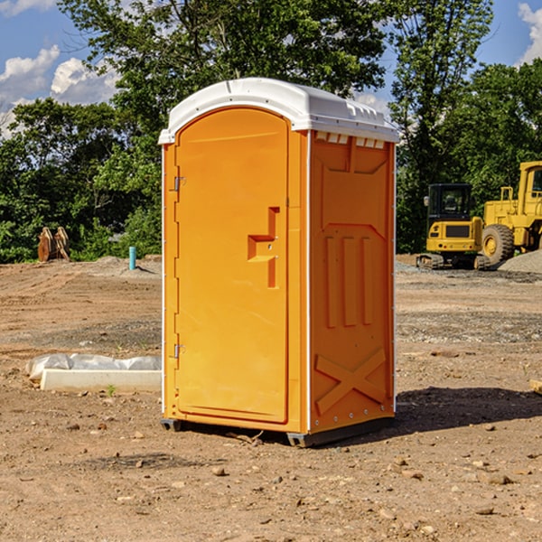 how often are the portable restrooms cleaned and serviced during a rental period in Warsaw